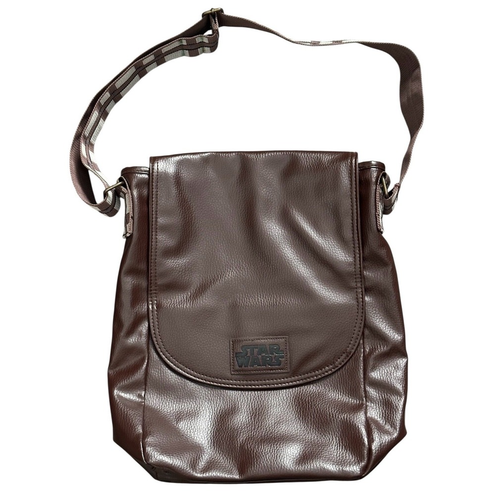Disney‎ Star Wars Chewbacca Brown Leather Messenger Bag Satchel Purse